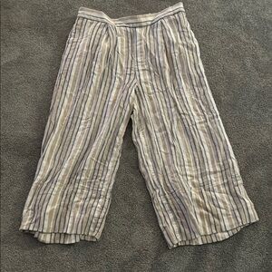 Banana Republic Linen Blend Striped Pants‎